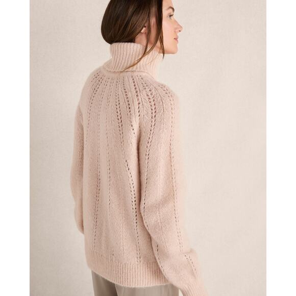 Lofty Knit Pointelle Turtleneck Sweater - Picture 2 of 4